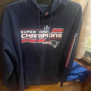 New England Patriots NFL Majestic Men's Big and Tall Super Bowl LIII Hoodie